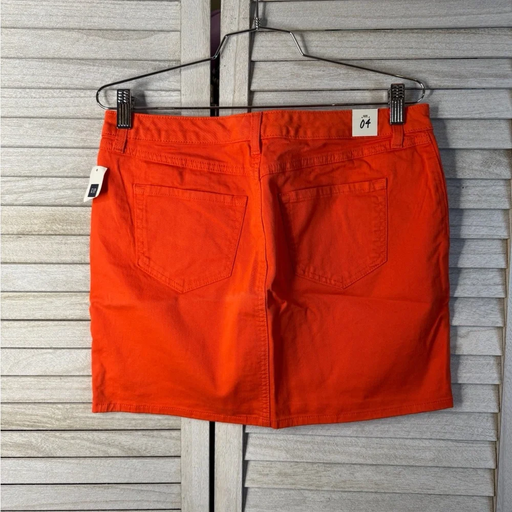 Bright Orange Mini Skirt NWT Size 4 Zip Pocket Casual Summer Basic